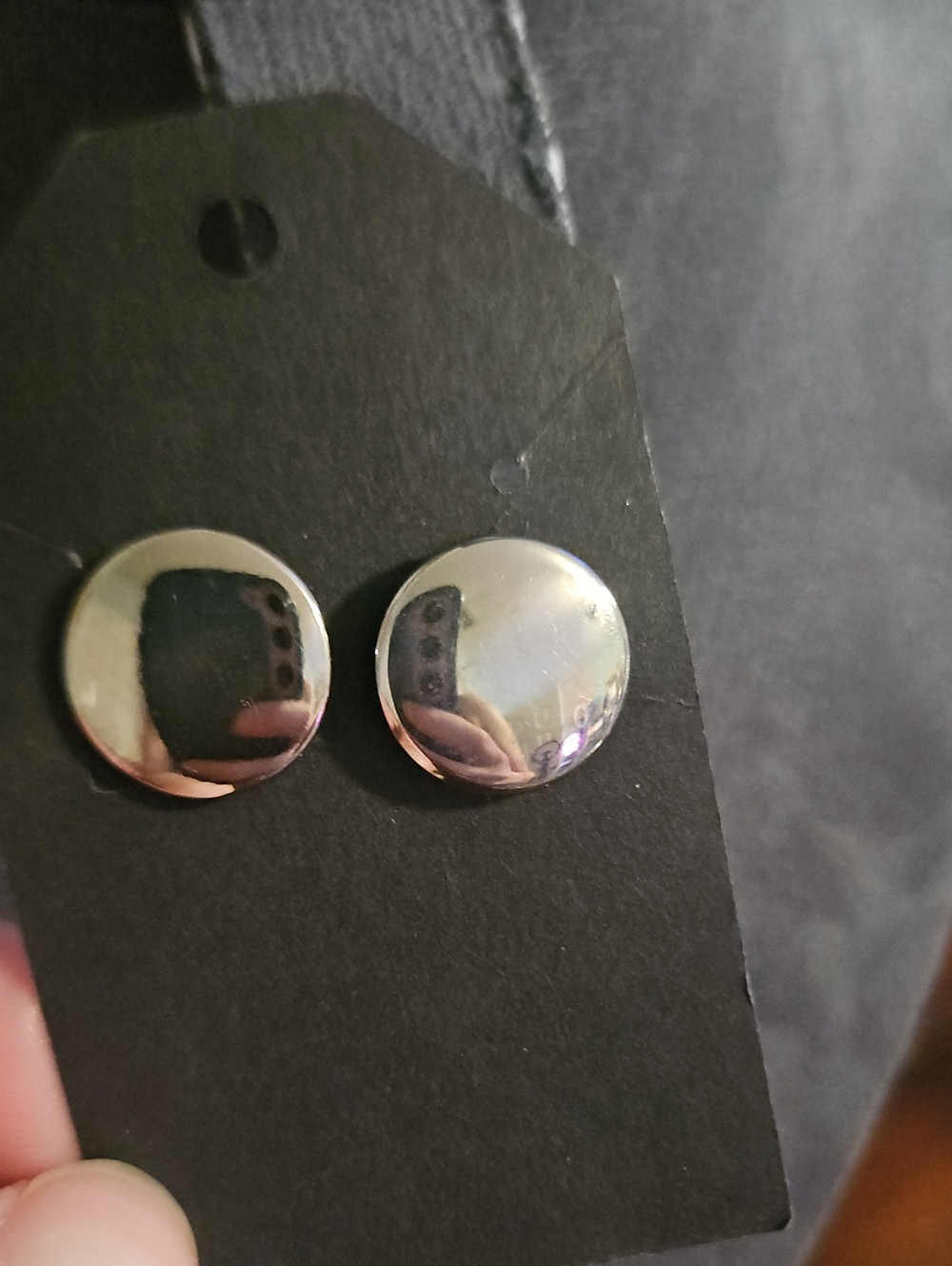 Classic Round Silver Stud Earrings